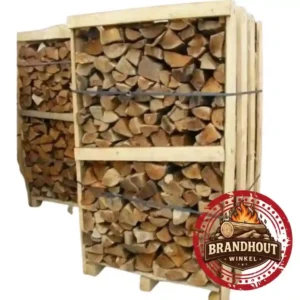 ovengedroogd essenhout haardhout en brandhout palletkisten 2m3 blokken 25 cm FSC gecertificeerd levering VK Ierland top
